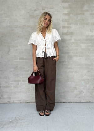 Satsi Embroidery bluse White Neo Noir 